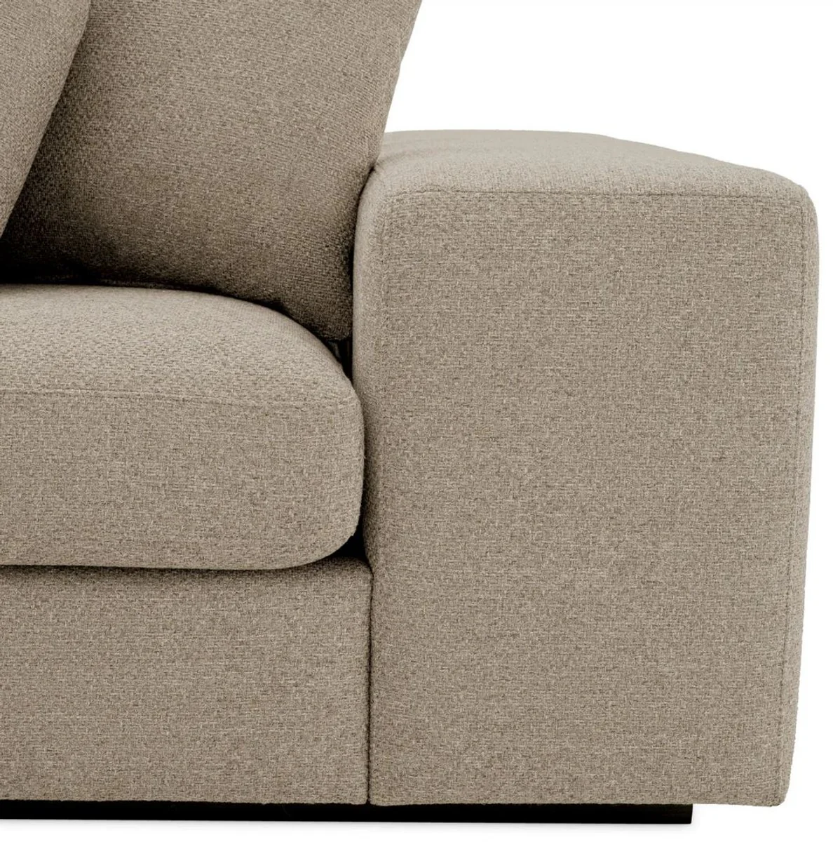 Casa Padrino sof¨¢ esquinero de lujo con cojines gris / negro 380 x 200 x A. 90 cm - Sof¨¢ de sal¨®n - Sof¨¢ de hotel - Muebles de sal¨®n - Muebles de hotel - Muebles de lujo - Calidad de lujo