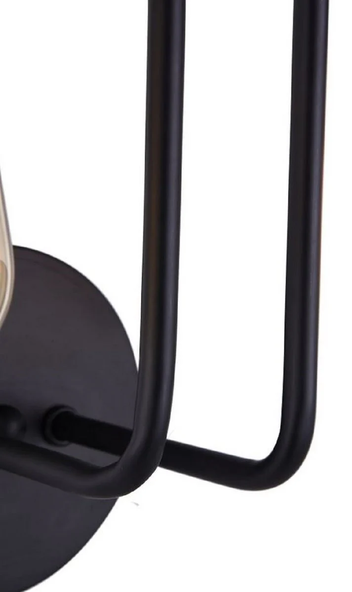 Casa Padrino lámpara de pared de diseñador negro 25 x 17 x H. 30,5 cm - Luz Moderna con Marco de Metal Revestido y un Estilo Inusual de Loft