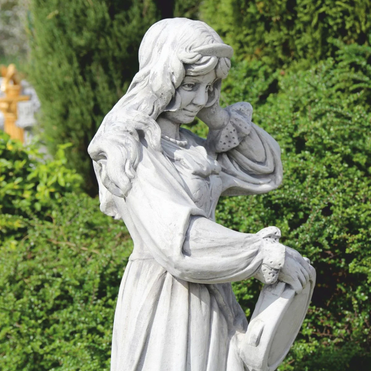 Casa Padrino escultura decorativa de piedra para jard¨ªn Art Nouveau mujer gris A. 185 cm