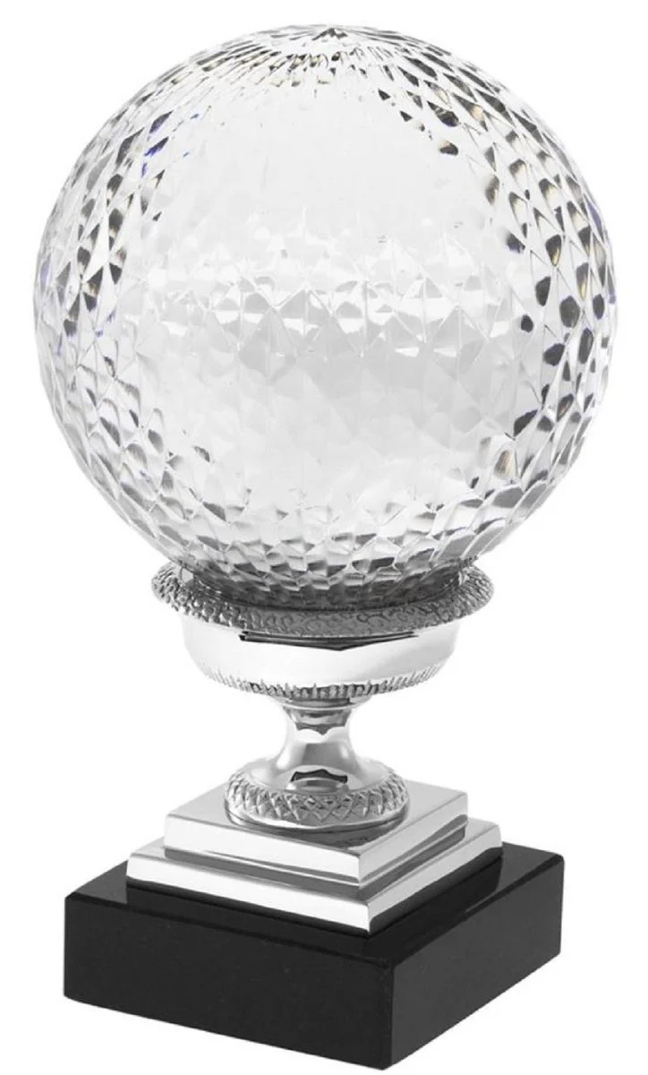 Casa Padrino conjunto de decoración de lujo plata / negro - Accesorios de Sala de Estar de Diseño