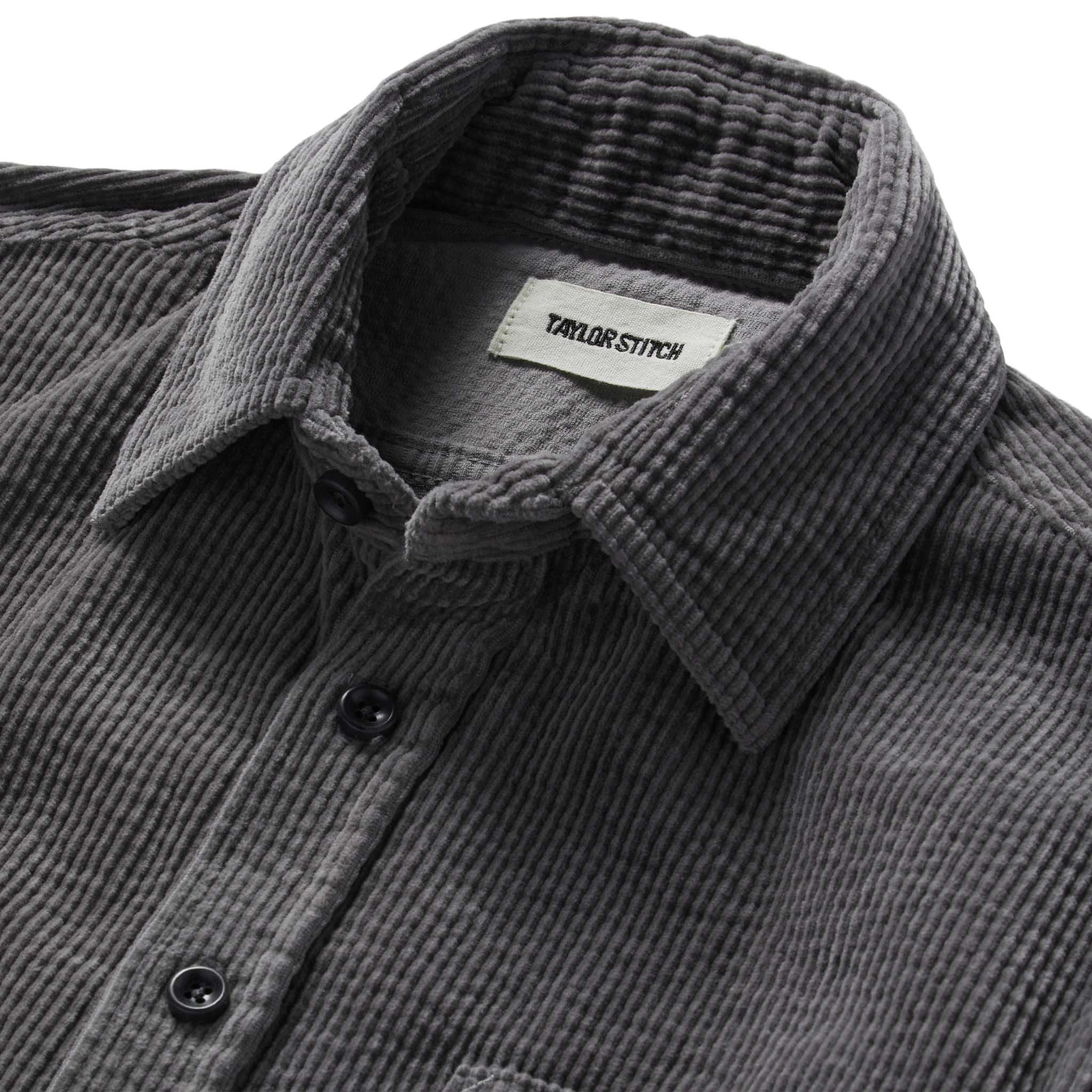 The Utility Shirt in Dark Charcoal Crepe Cord