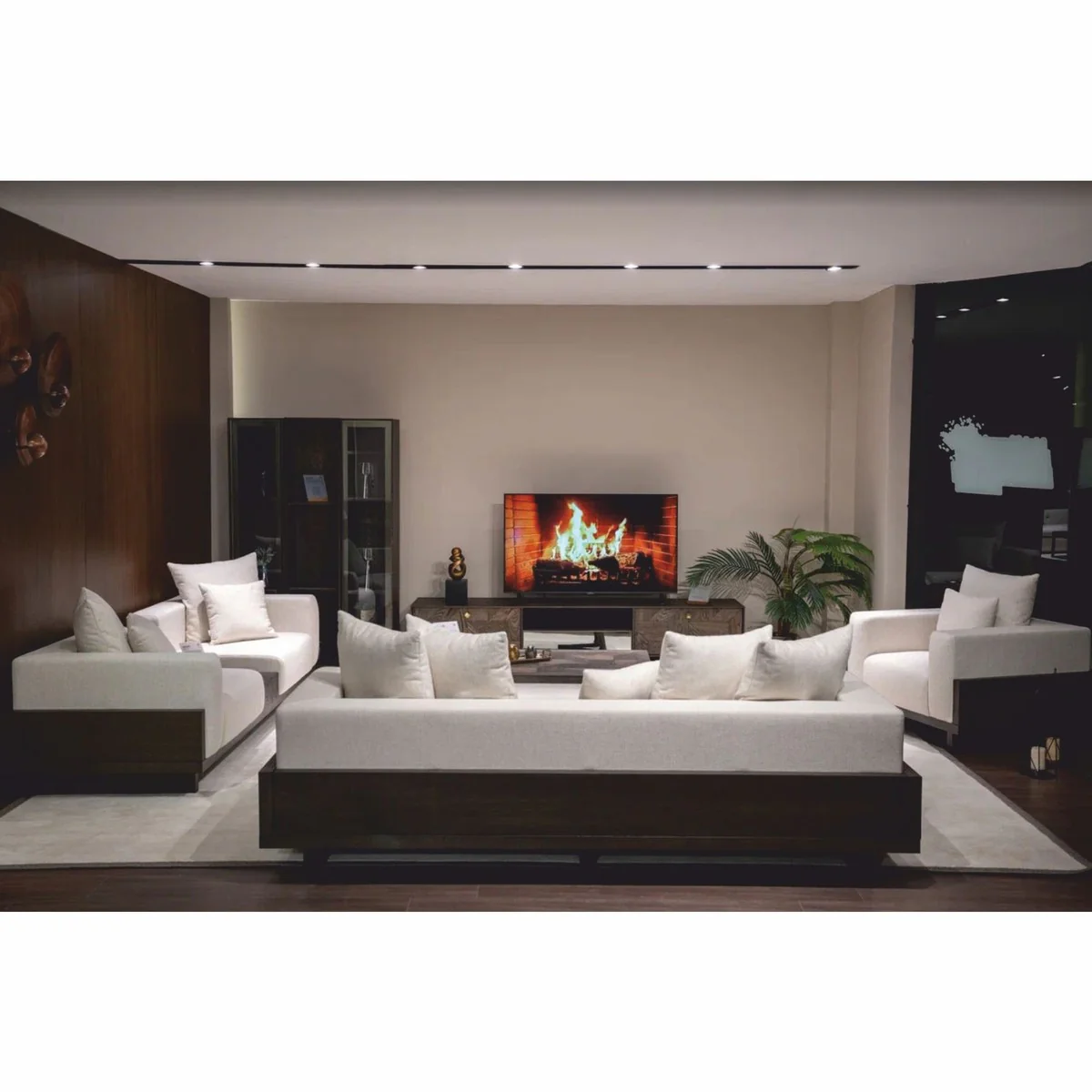 Casa Padrino mesa de centro de lujo de madera maciza marr¨®n 138 cm - Muebles para hoteles y salas de estar