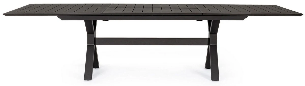 Casa Padrino mesa de jardín de lujo antracita 200-300 x 110 x A. 76 cm - Mesa de comedor extensible de aluminio con recubrimiento en polvo - Mesa de jardín y terraza - Muebles de jardín y terraza