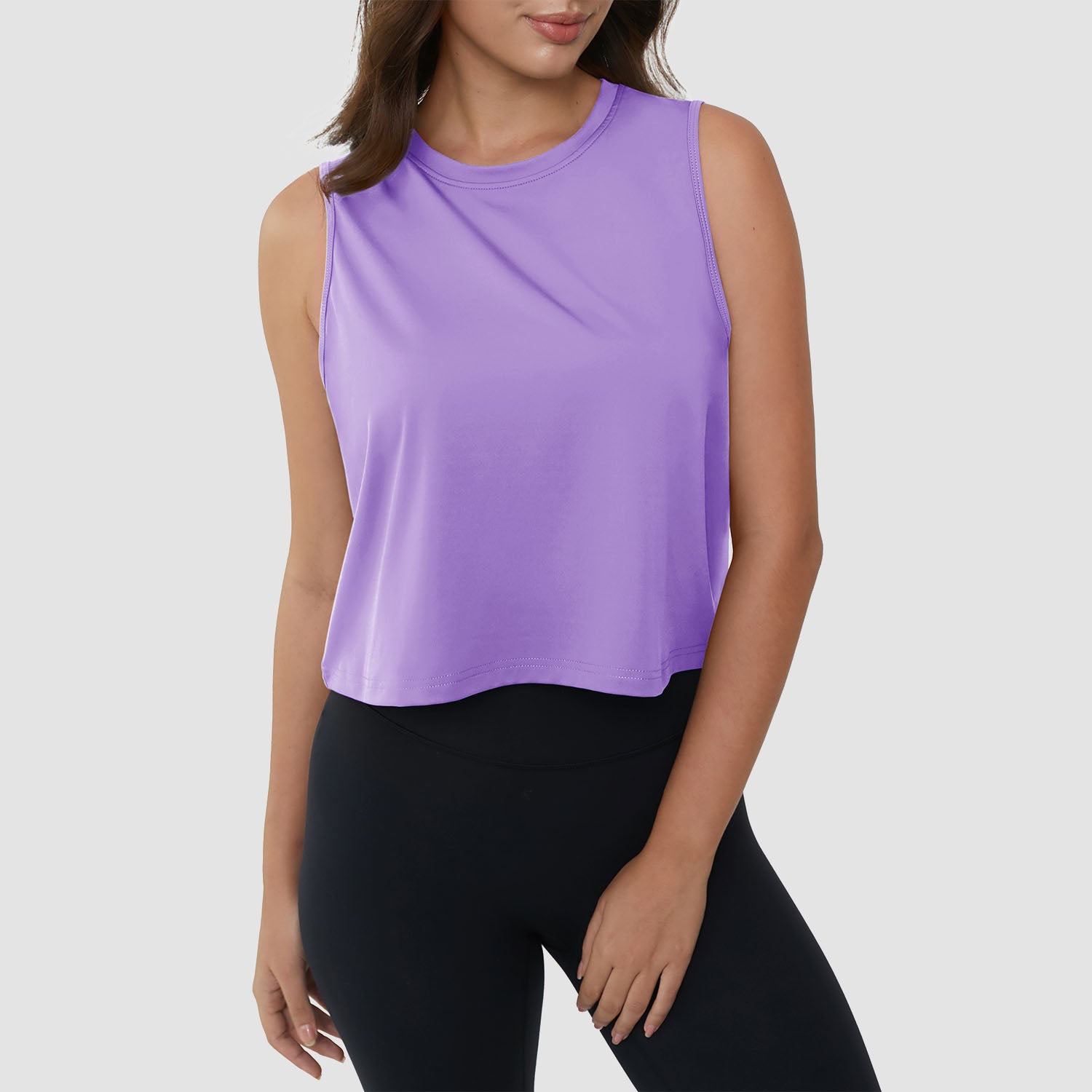 Crop Tops for Women Athletic Running Workout UPF 50+ Cropped Tank Tops