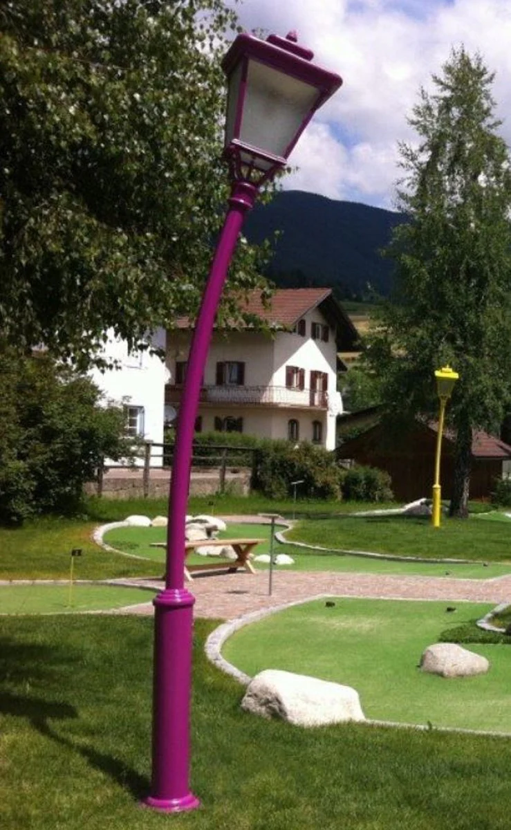 Casa Padrino linterna de jard¨ªn Art Nouveau p¨²rpura A. 353,5 cm - Iluminaci¨®n exterior