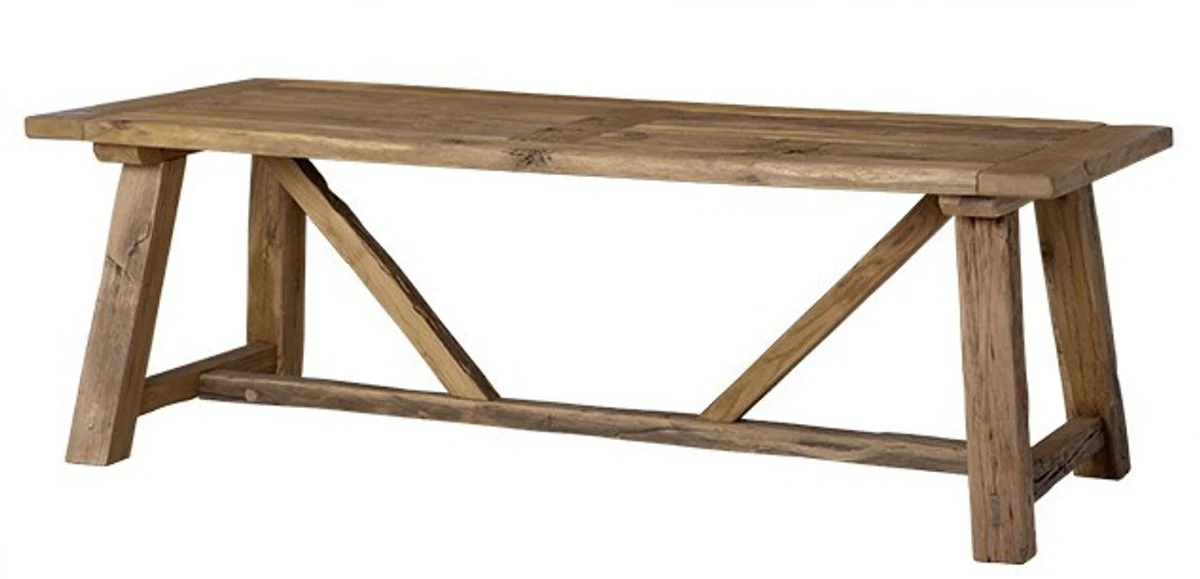 Casa Padrino Vintage dining table Rustic Solid Oak 230 x 100 cm Lille - country-style table solid oak