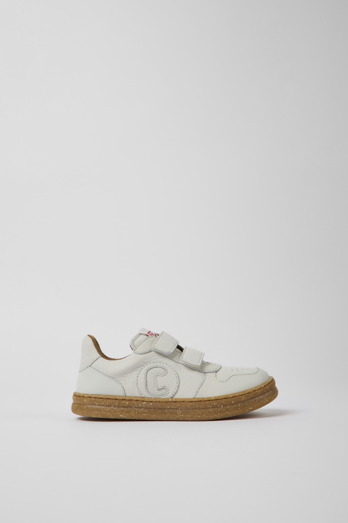 Runner Sneakers in white undyed leather