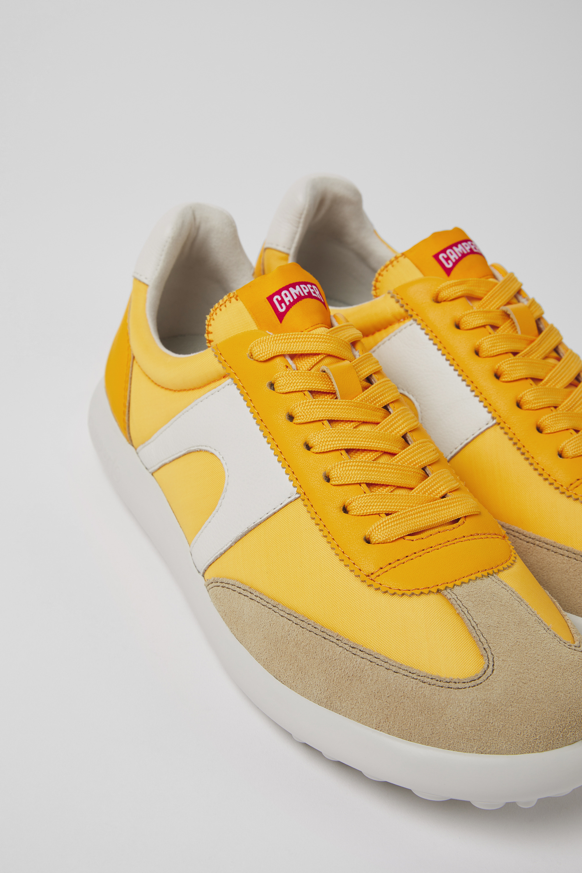 Pelotas XLite - Orange textile and leather sneakers for men