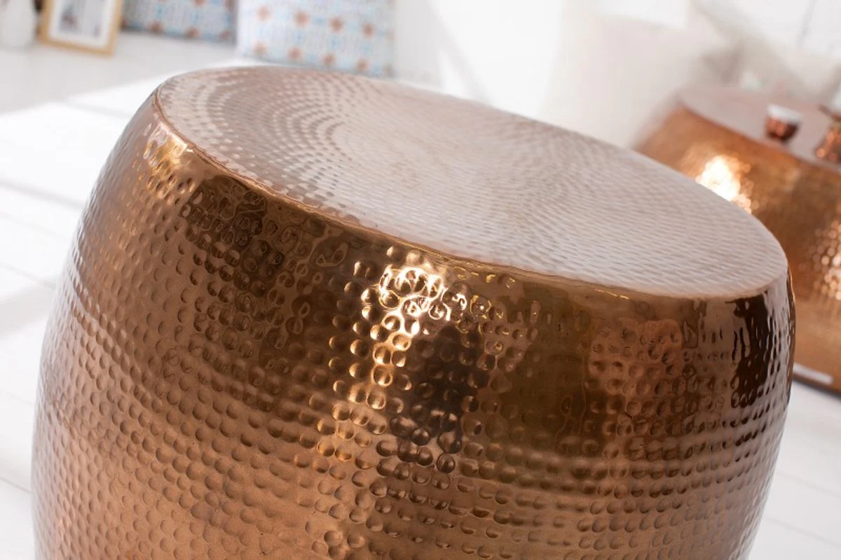 Mesa de centro de lujo Casa Padrino cobre 60 cm aluminio - salón mesa de salón - único