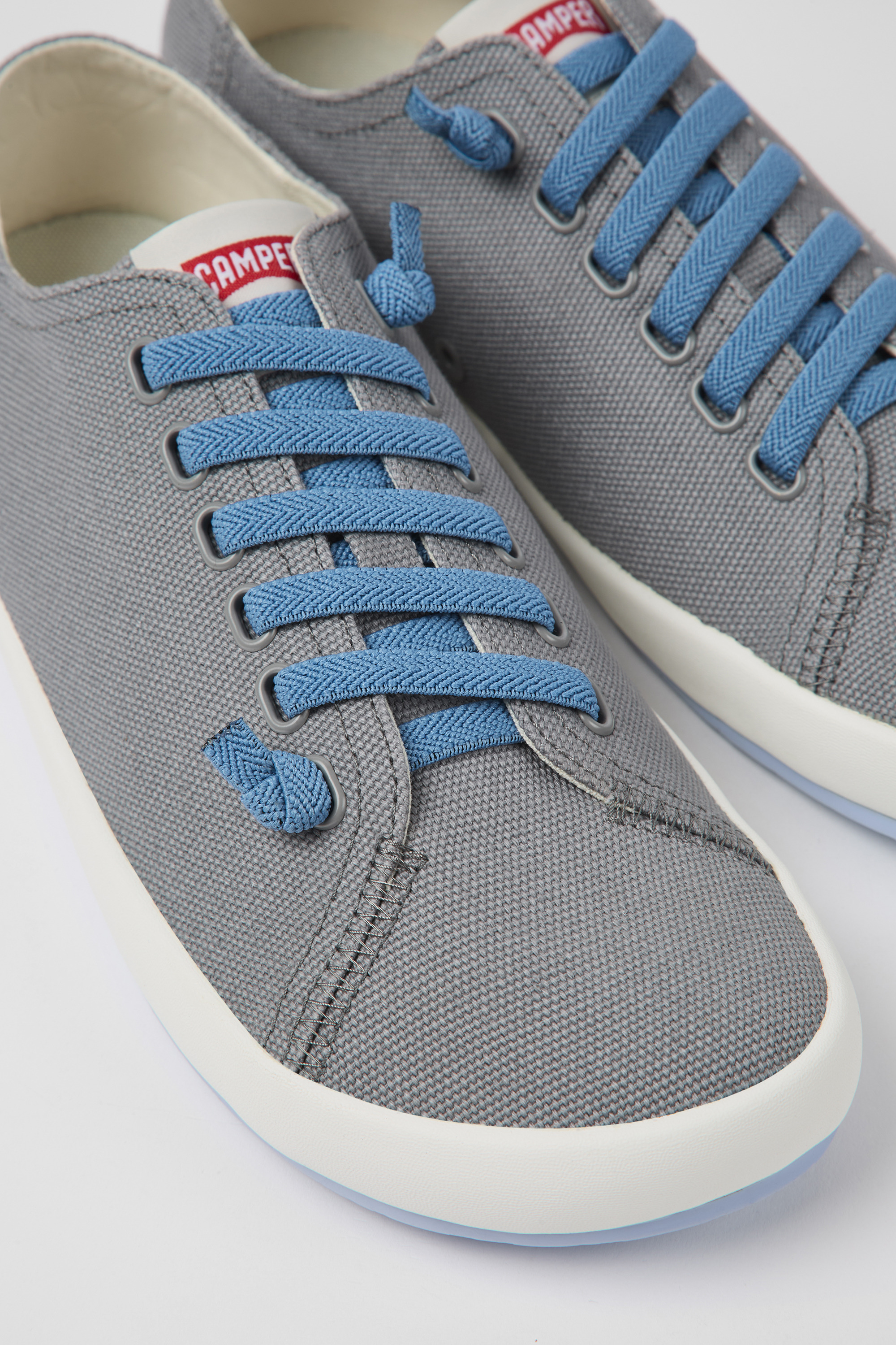 Peu Rambla - Gray textile sneakers for men
