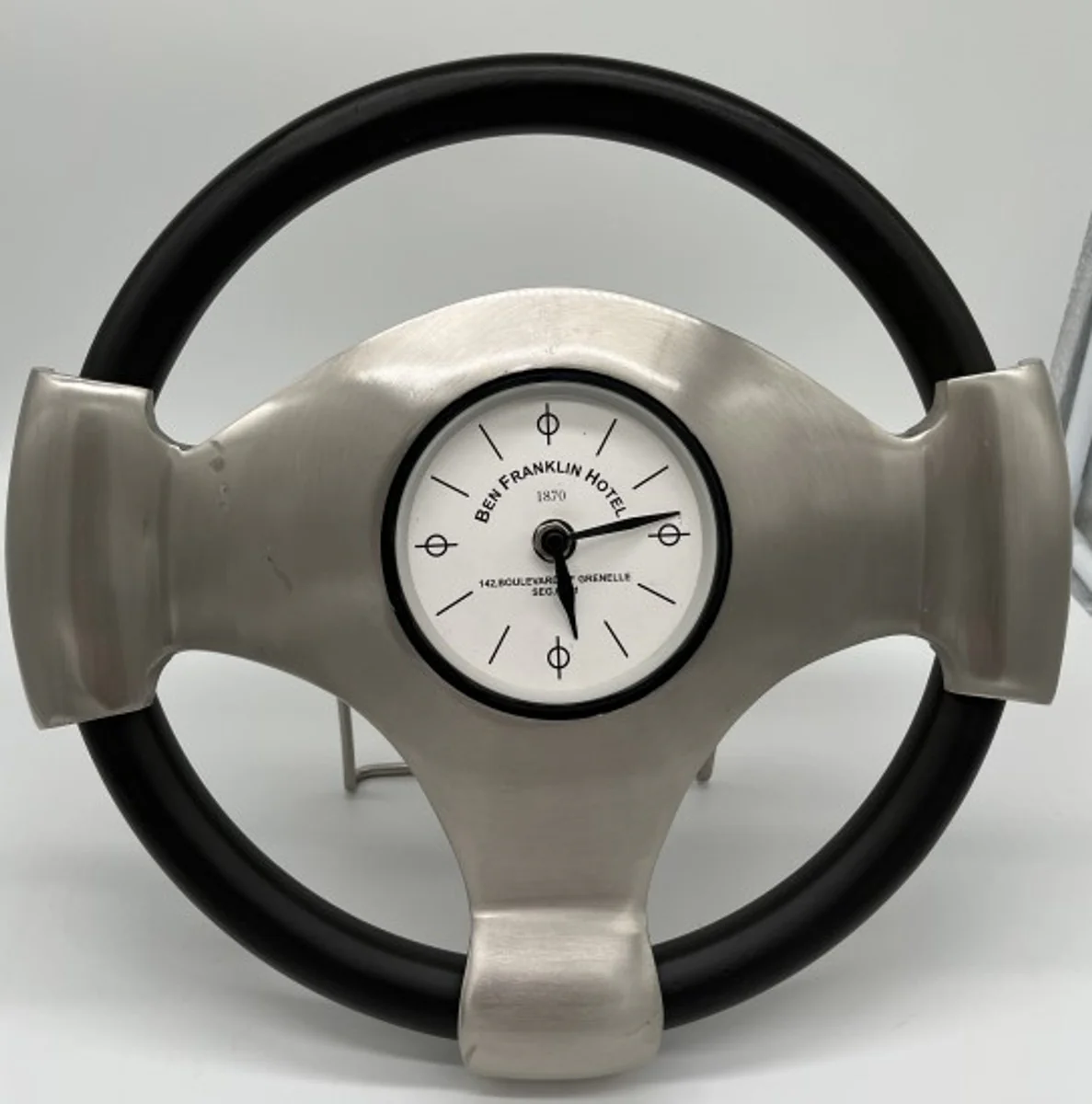 Reloj de mesa de lujo de diseño de Casa Padrino volante vintage con soporte - noble y magnífico - reloj de mesa - Falta el vidrio frontal de bienes 1B