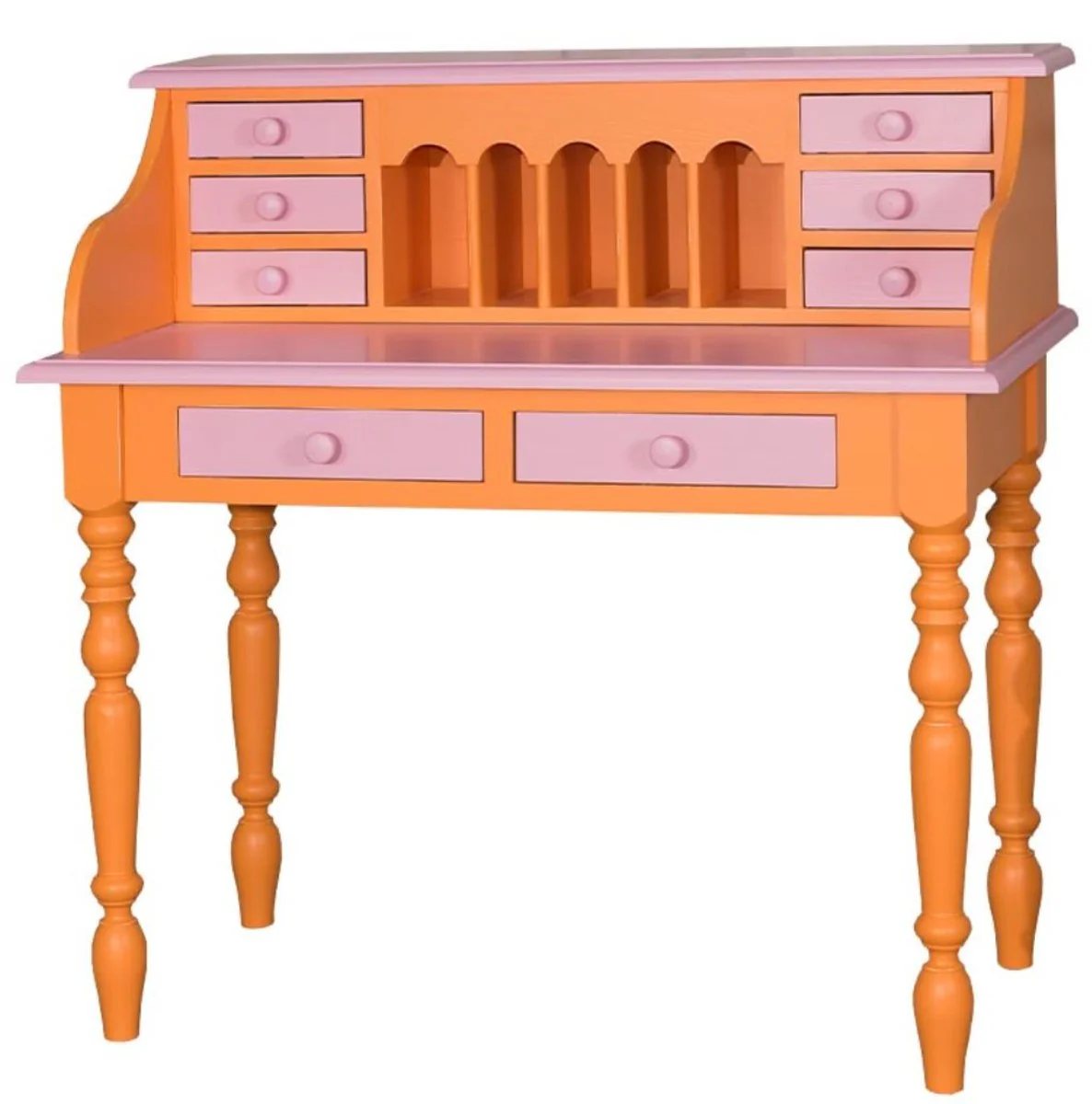 Casa Padrino country style desk orange / pink 109 x 60 x H. 110 cm - Country Style Furniture