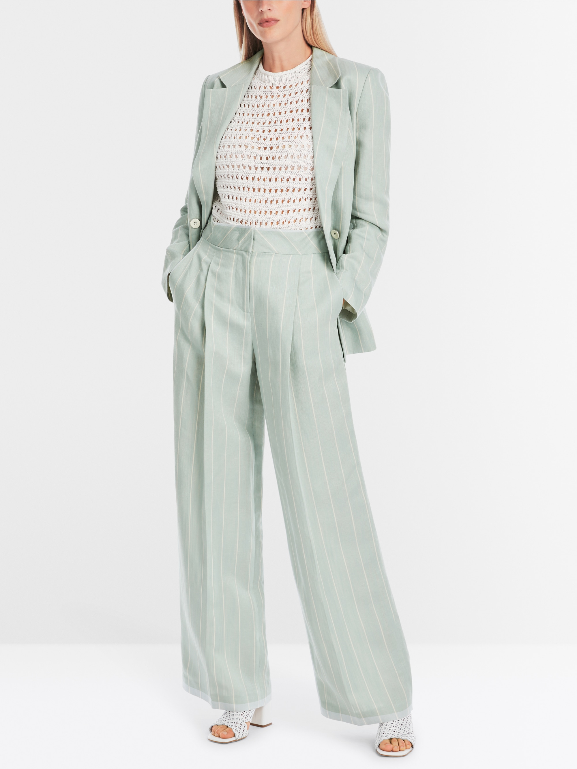 Marc-Cain WICHITA striped puddle pants