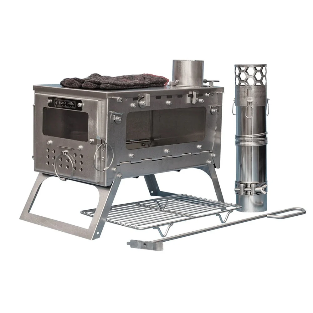 Bushmen FASTFOLD Camping Stove S2W SS304-Estufa de leña