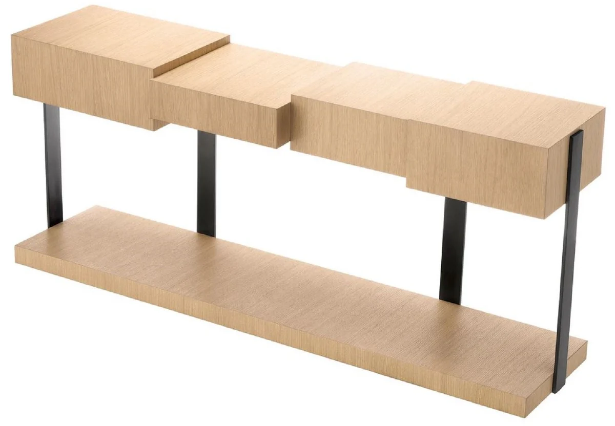 Casa Padrino consola de dise?o de lujo natural / bronce 180 x 42,5 x A. 76,5 cm - Consola rectangular - Muebles de sal¨®n - Muebles de lujo - Muebles de dise?o