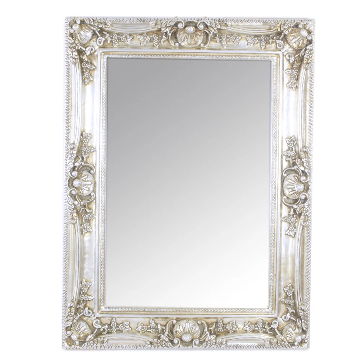 Casa Padrino Baroque wall mirror silver with patina Height 130 cm, width 96 cm - precious & sumptuous