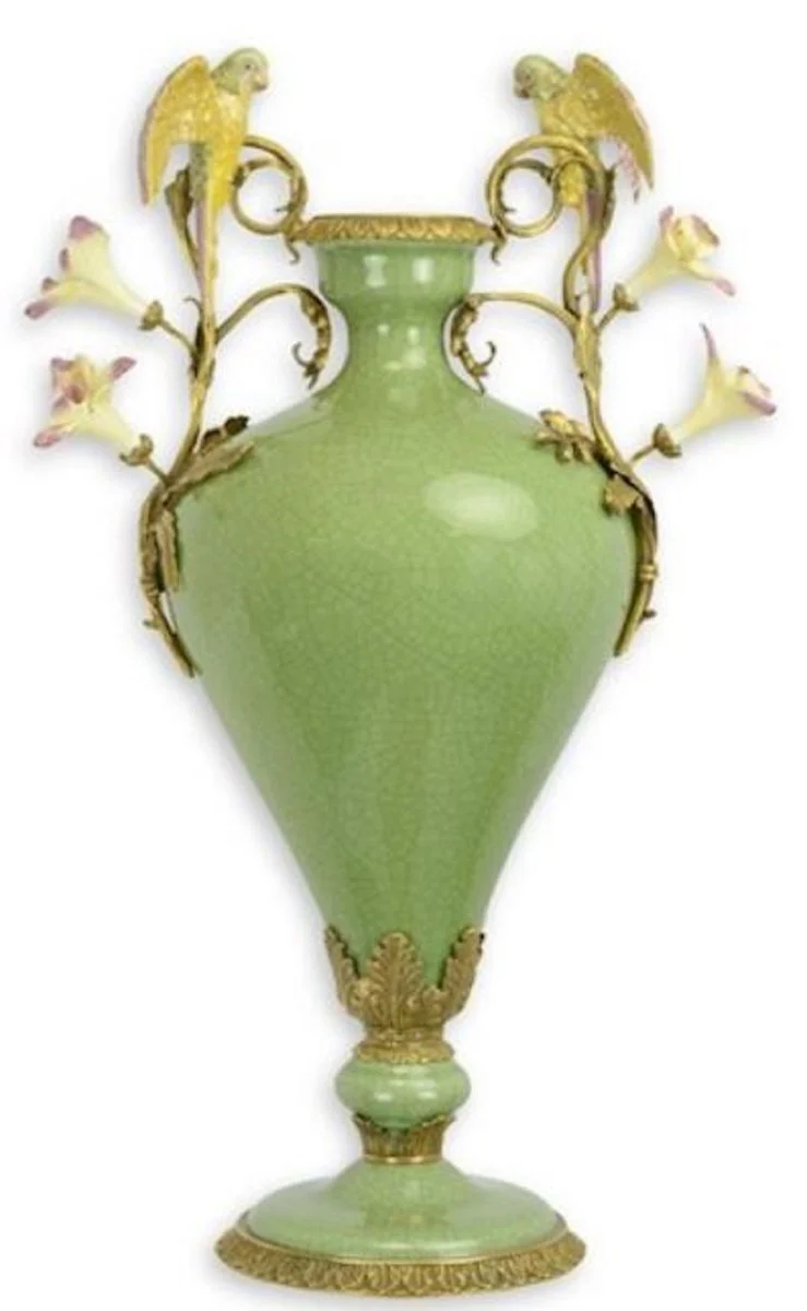 Casa Padrino luxury porcelain vase with 2 handles H. 55.5 cm - Limited Edition