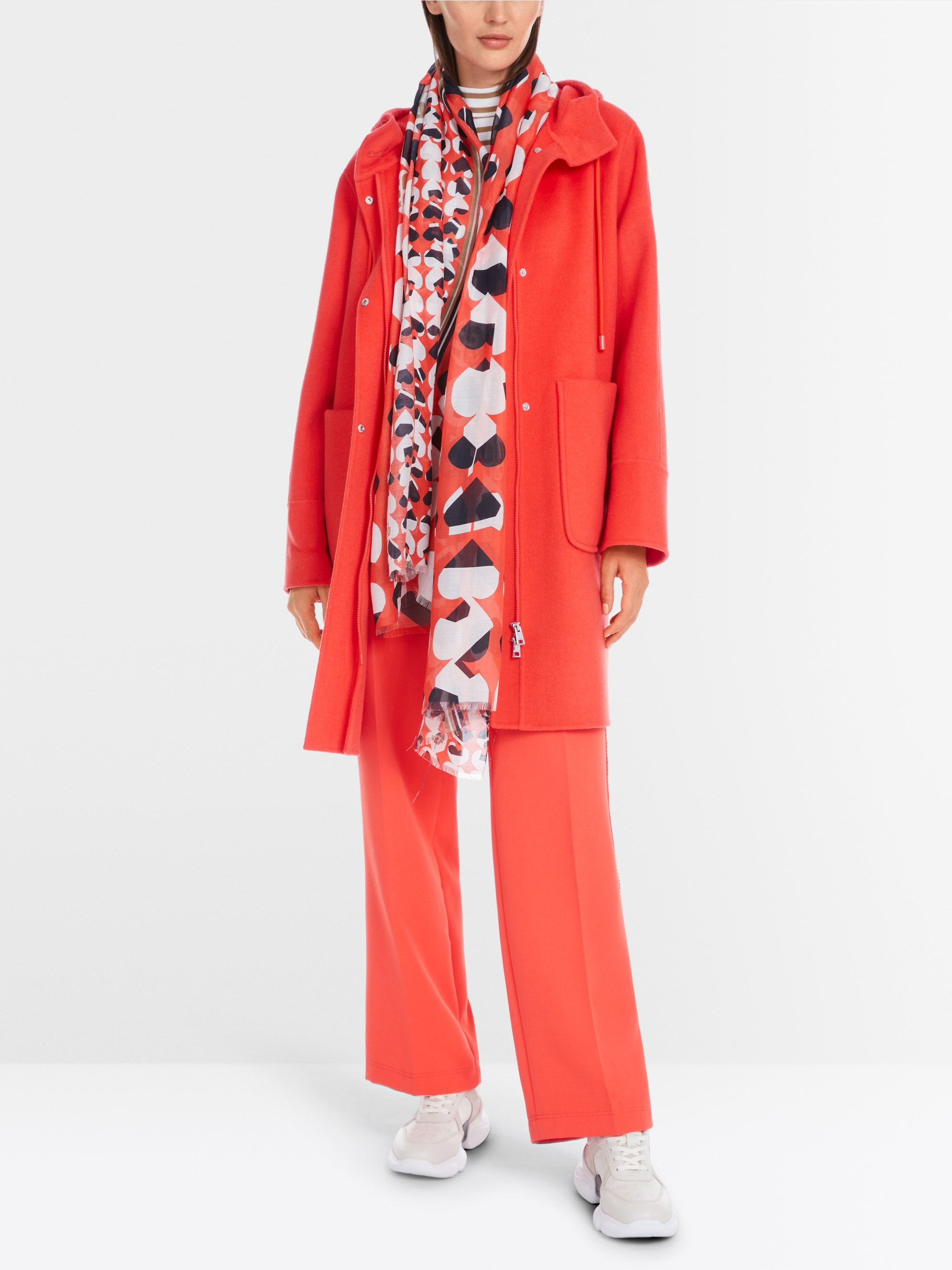 Marc-Cain Short hooded coat with zip