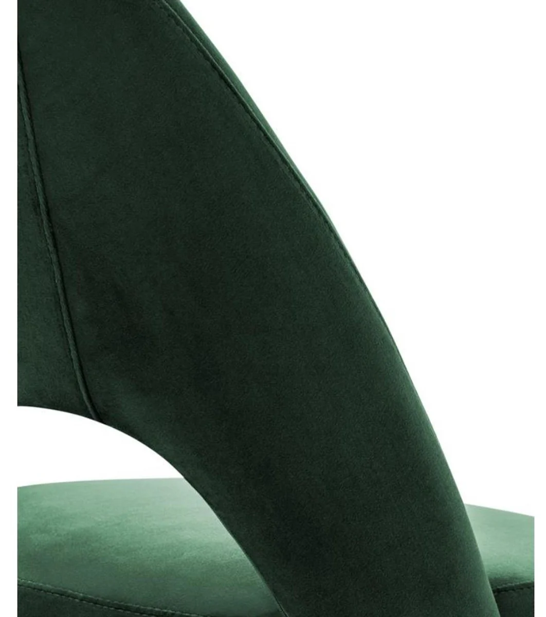 Casa Padrino luxury dining chair green / black 52 x 58 x H. 85 cm - Luxury Dining Room Furniture