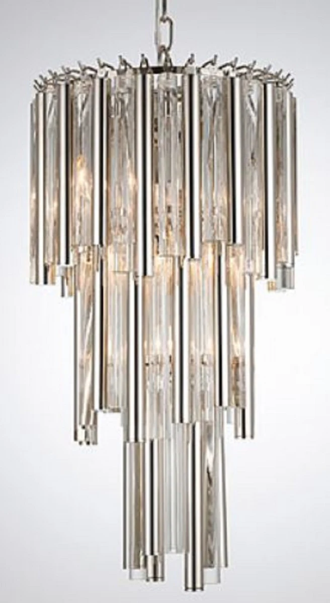 Casa Padrino Araña de Lujo Plata Ø 35 x H. 68 cm - Araña de Hotel y Restaurante