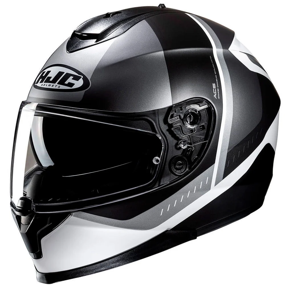 CASCO HJC C70N ALIA - NEGRO / BLANCO / GRIS