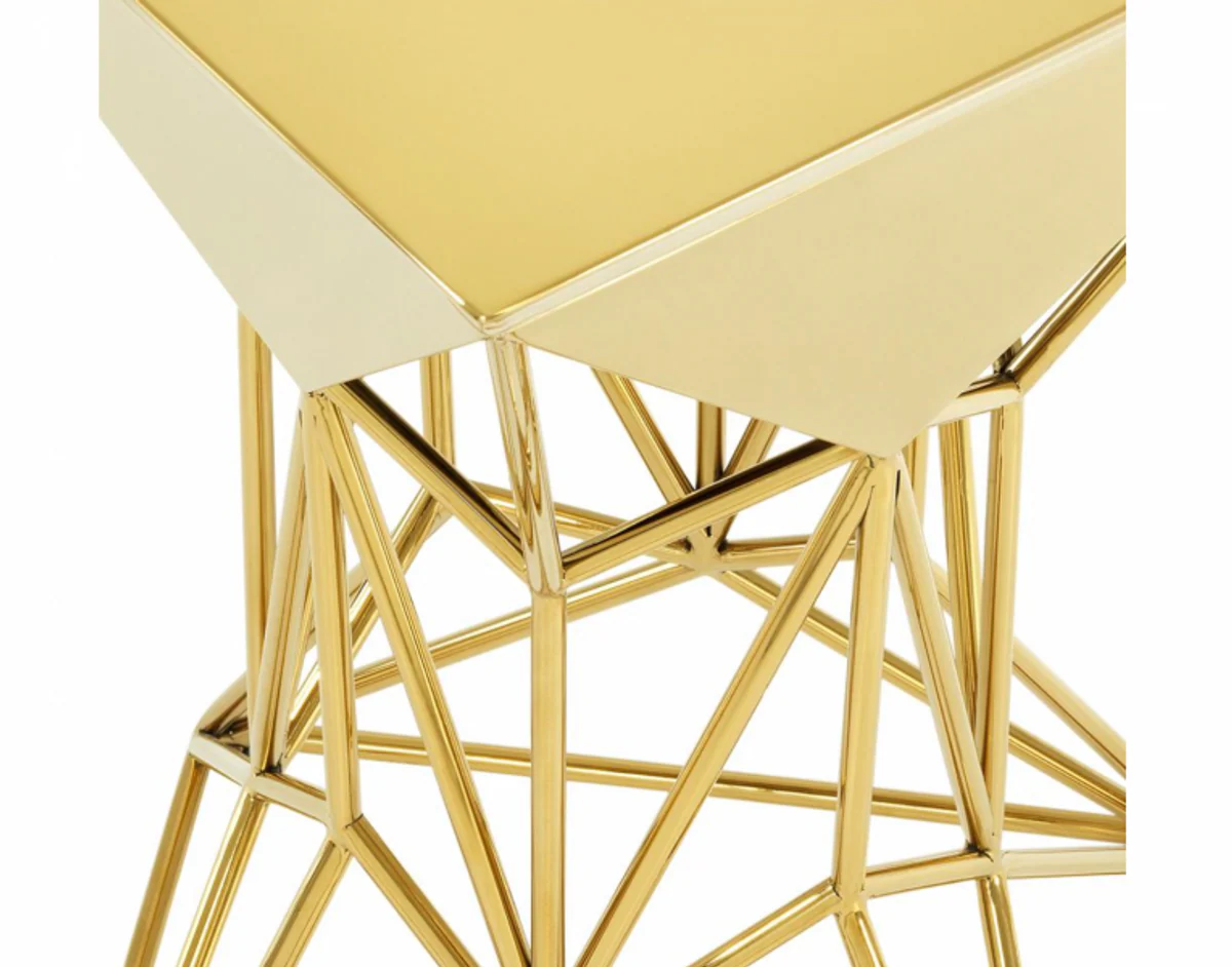 Casa Padrino luxury art deco designer side table gold 36 x 36 x H. 60 cm - Luxury Designer Table