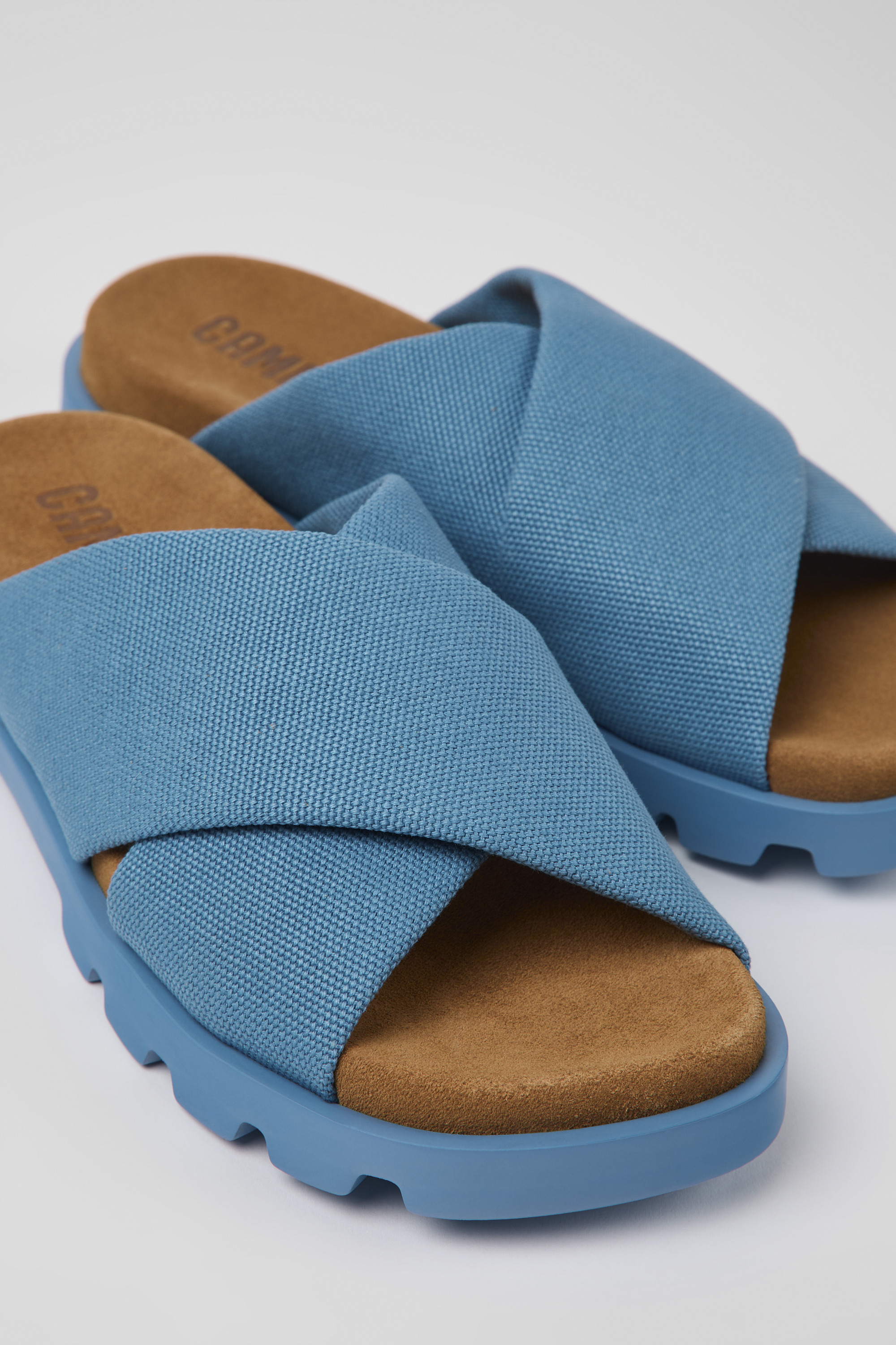Brutus Sandal - Blue recycled cotton sandals for women