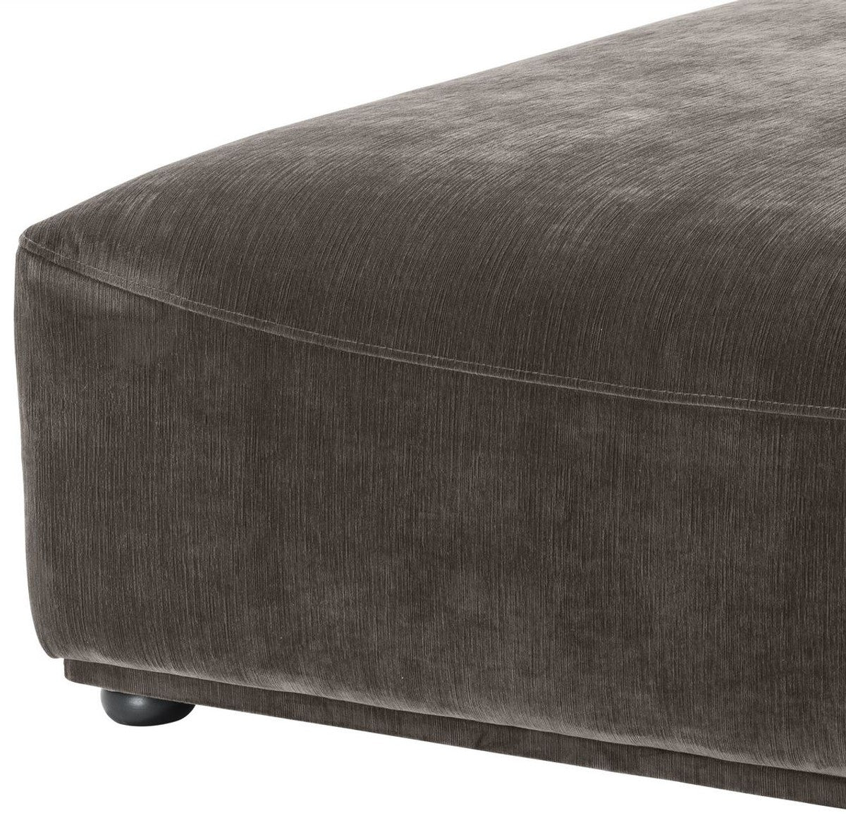 Casa Padrino taburete de lujo gris / negro 109 x 109 x H. 42 cm - Taburete de 4 Esquinas - Muebles de Lujo