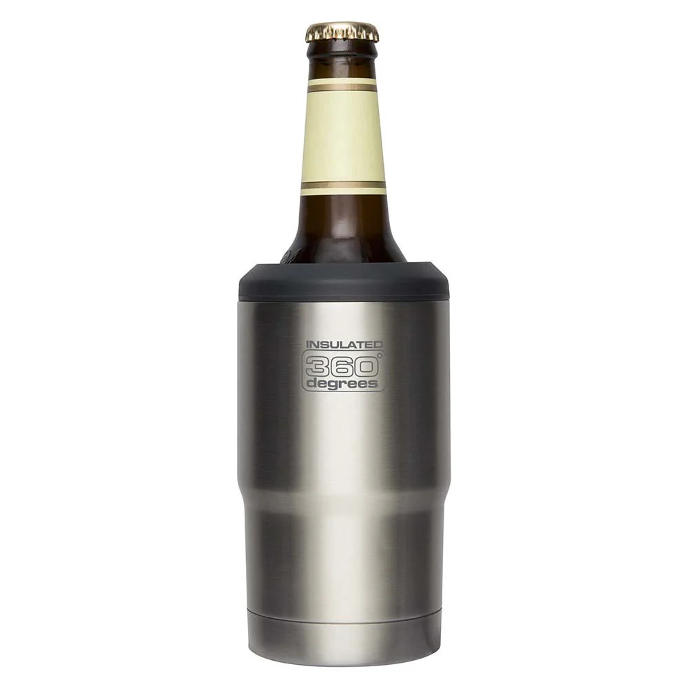360 Degrees Funda Térmica Cerveza acero - Botella termo beer cozy