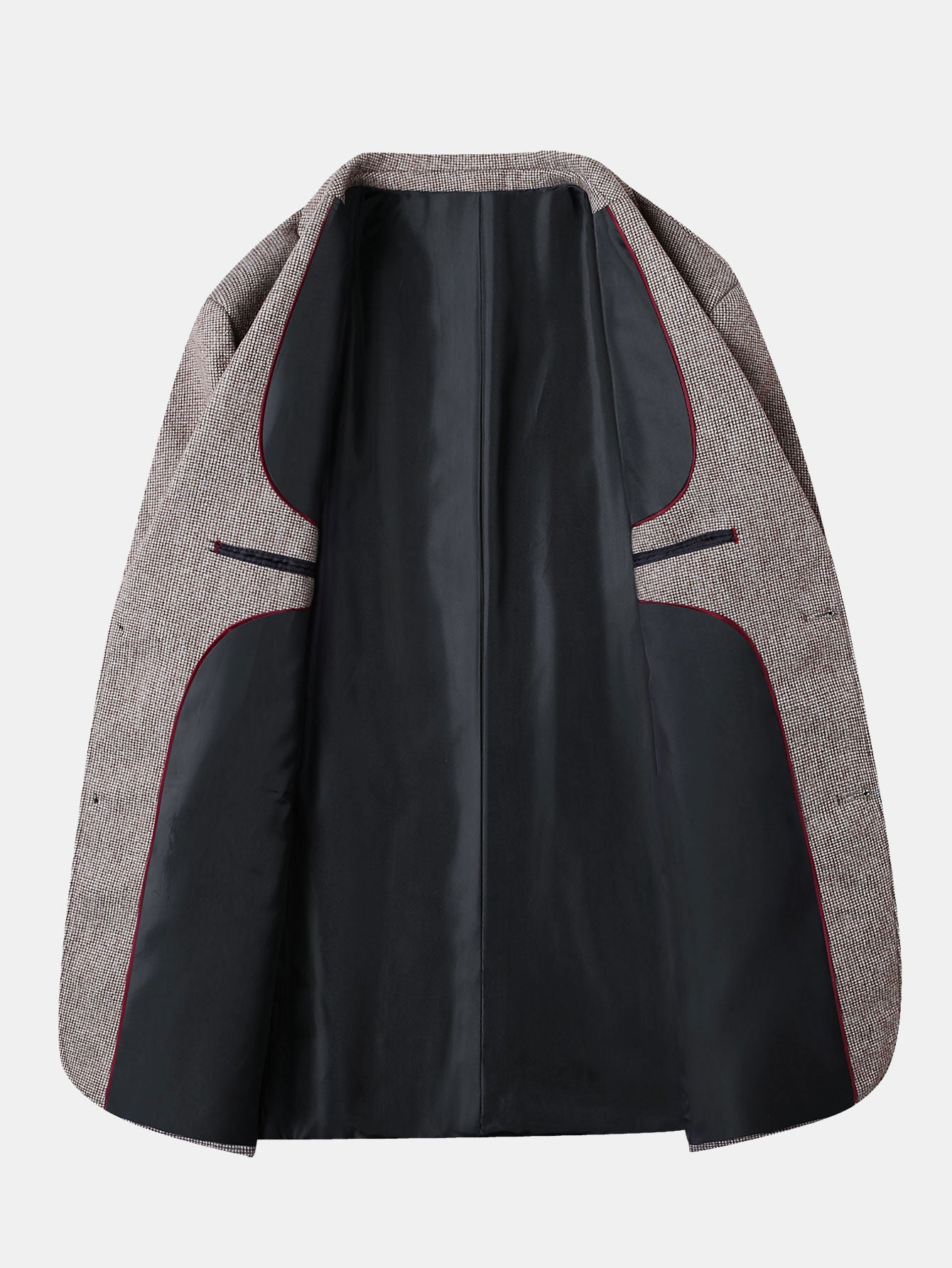 Wool Look Fine Check Blazer