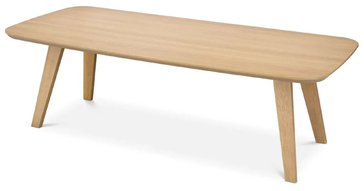 Casa Padrino mesa de comedor de lujo natural 245 x 109,5 x A. 77 cm - Mesa de cocina rectangular de madera maciza - Muebles de comedor - Muebles de cocina - Muebles de lujo
