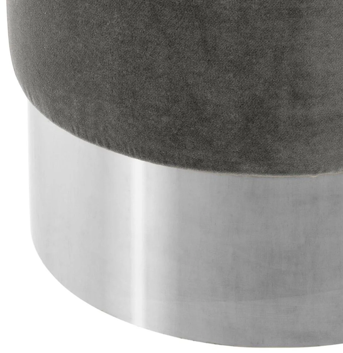 Casa Padrino taburete de lujo turquesa gris / plata ? 40 x H. 45 cm - Muebles Para Hoteles