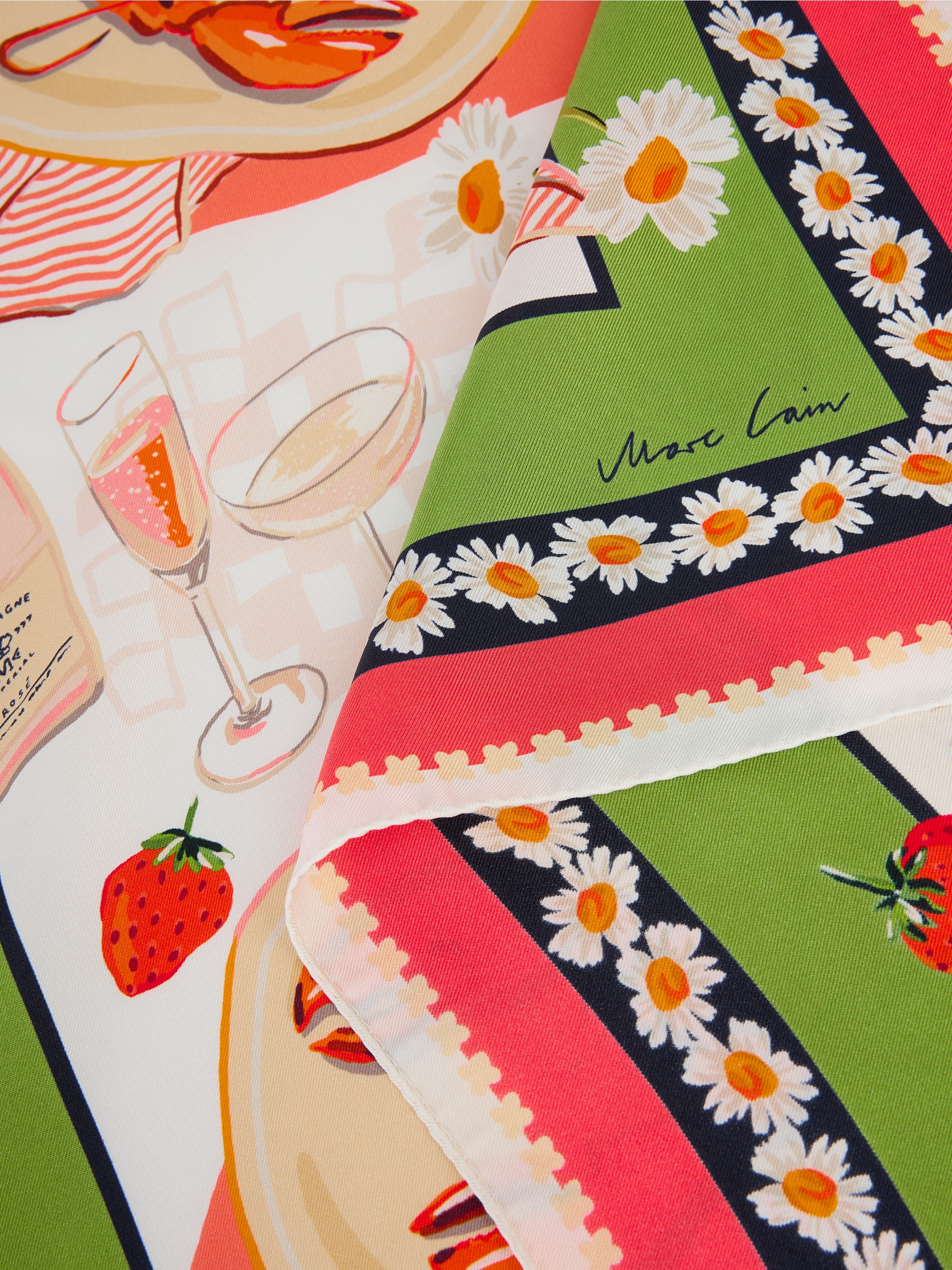 Marc-Cain Silk scarf with lobster print