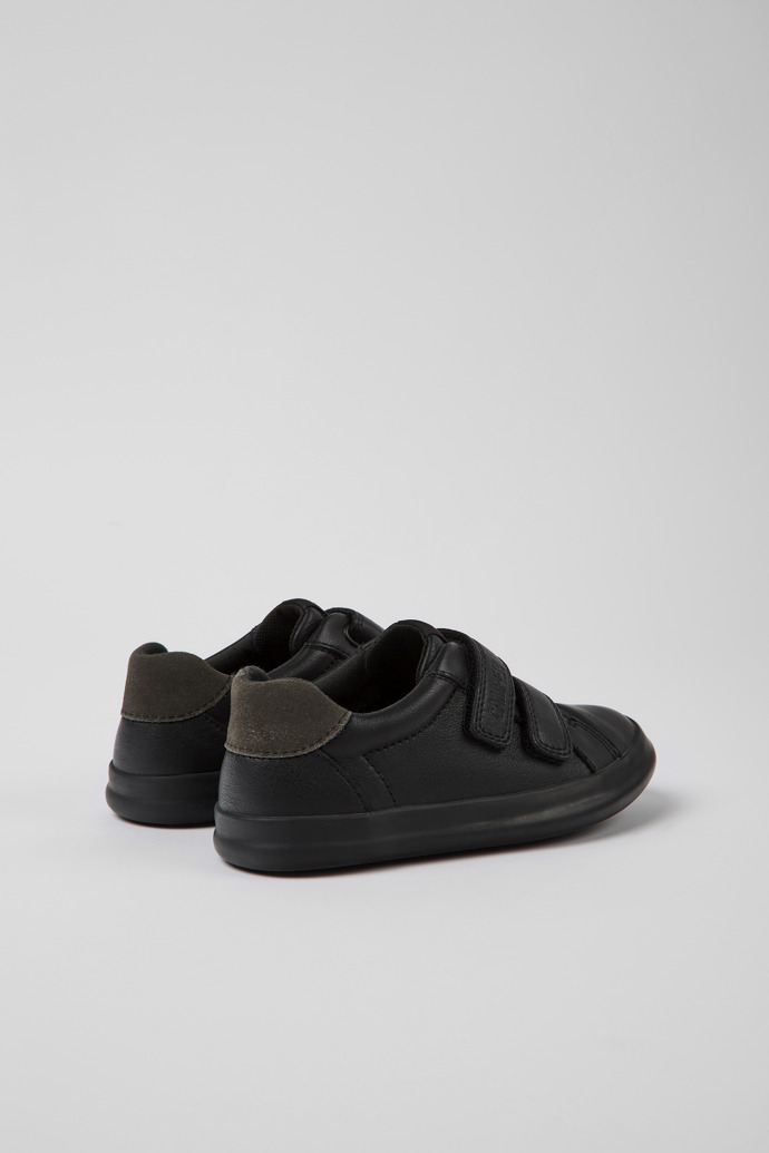 Pursuit Black leather and nubuck sneakers for boys