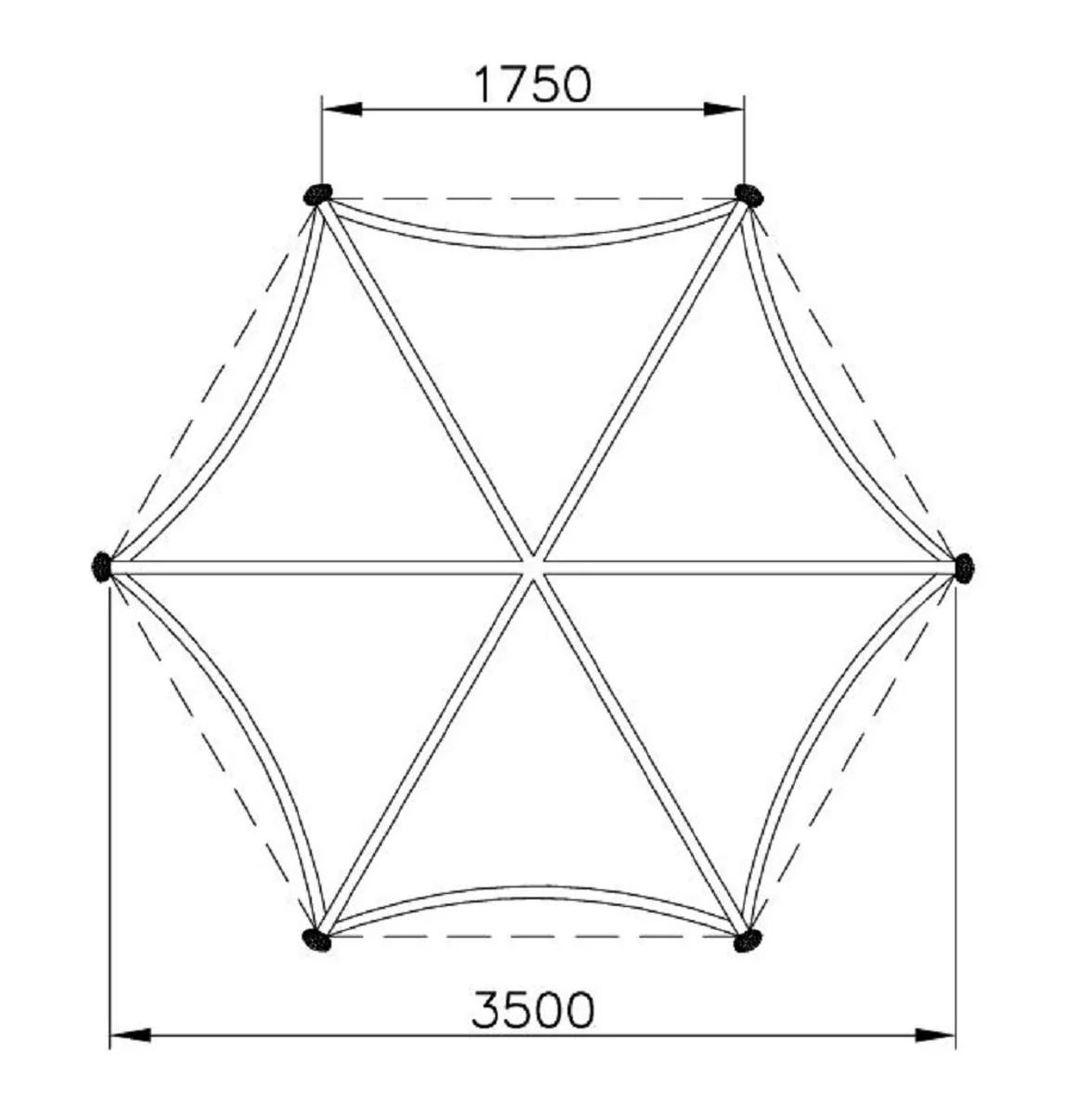 Casa Padrino sombrilla decorativa de jard¨ªn barroco negro / beige ? 350 x A. 418,5 cm