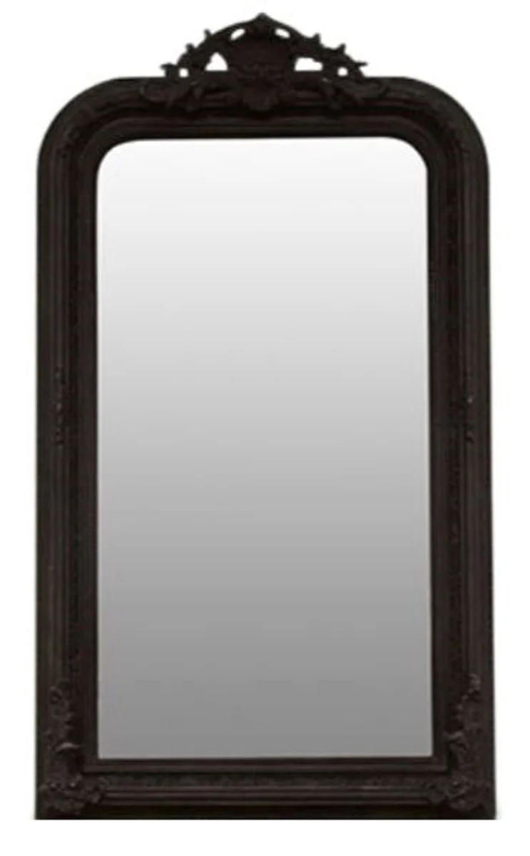 Casa Padrino espejo barroco negro 86 x H. 155 cm - Mobiliario de Sala de Estar en Estilo Barroco