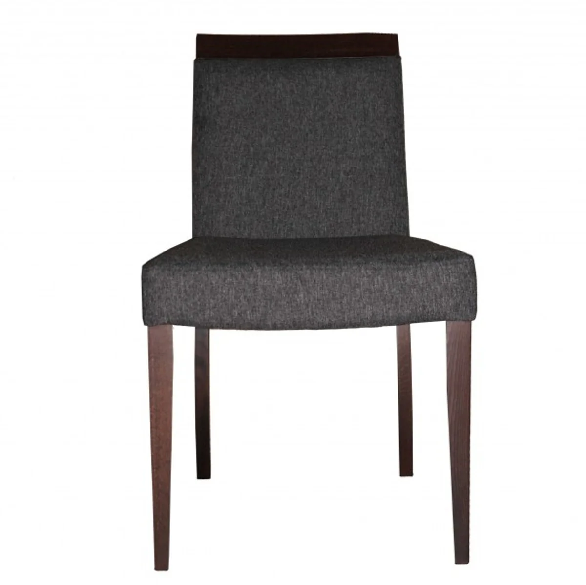 Casa Padrino Baroque Dinner Chair Black / Black - Furniture Restaurant Hotel