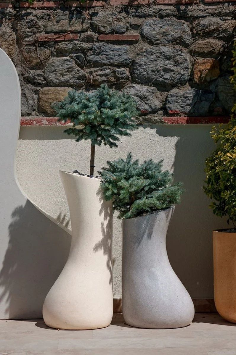 Casa Padrino maceta decorativa de lujo gris Alt. 76 cm - Maceta de hormig¨®n