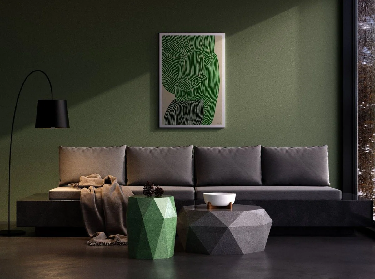 Casa Padrino mesa de centro de hormig¨®n de lujo antracita 86 cm - Muebles de sal¨®n y jard¨ªn