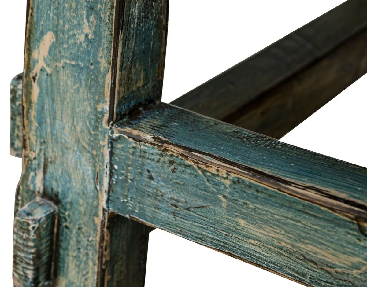 Casa Padrino country style coffee table antique style blue 140 x 54 x H. 43 cm - Country Style Living Room Furniture