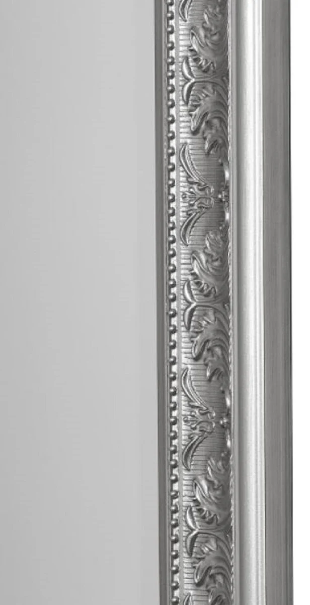 Casa Padrino espejo de pared barroco plata 62 x H. 187 cm - Espejo Hecho a Mano en Estilo Barroco