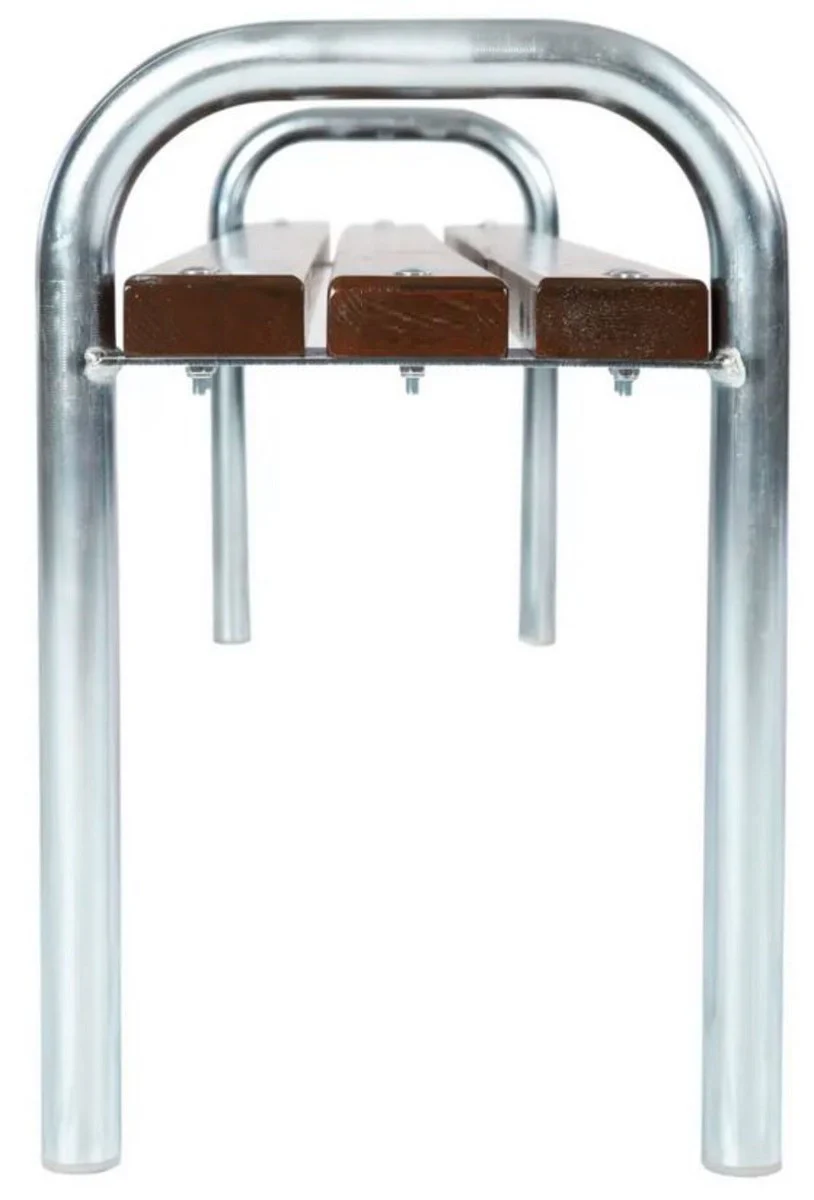 Casa Padrino banco de jard¨ªn marr¨®n oscuro / plata 180 cm