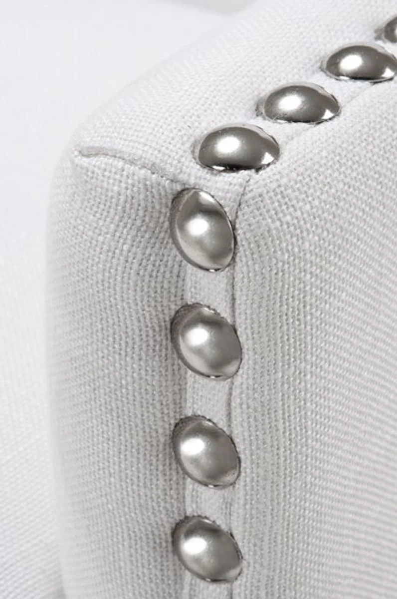 Casa Padrino designer art deco club armchair white - Luxury Club Armchair