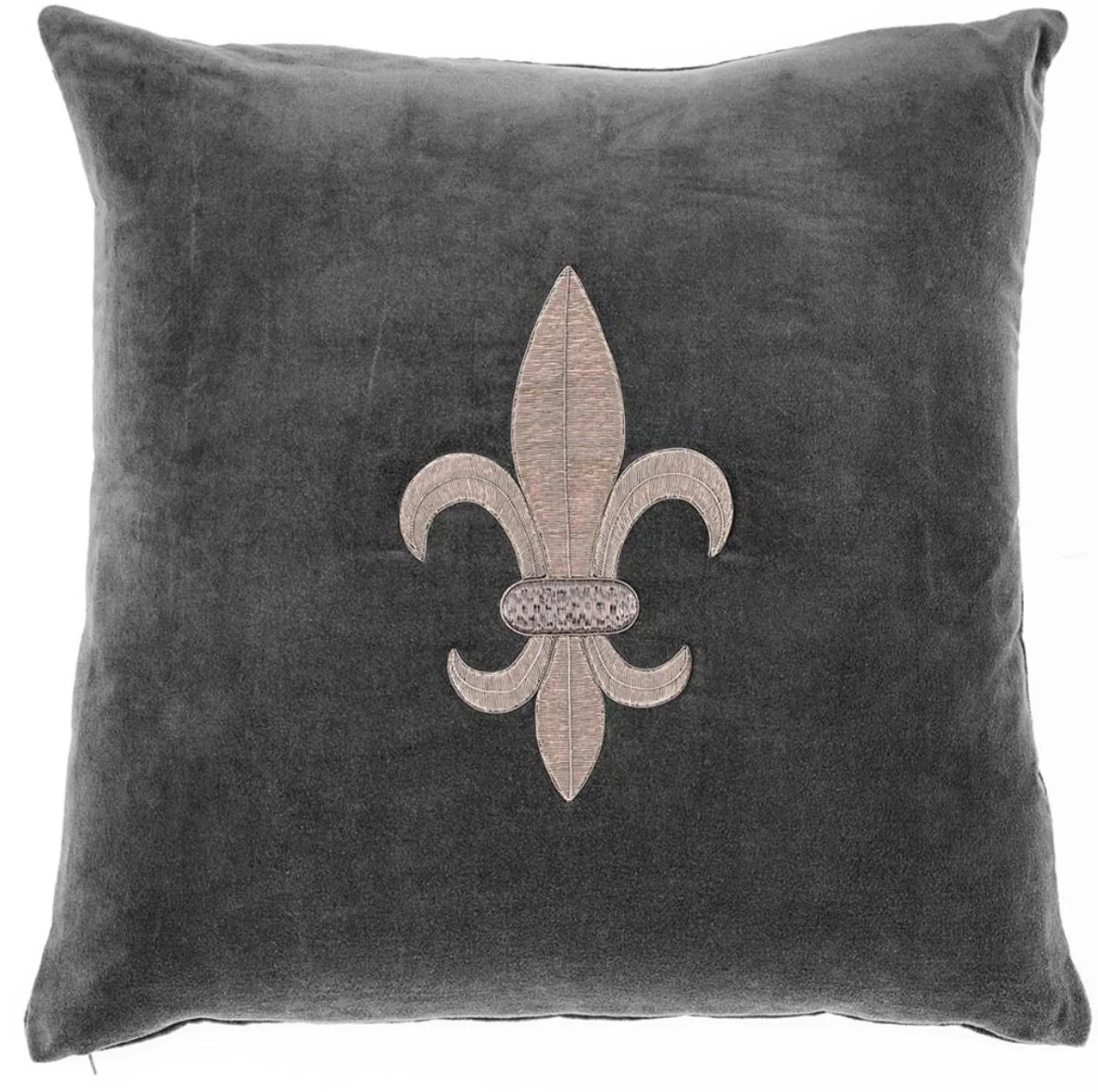 Casa Padrino cojín de estar gris / plata 60 x 60 cm - almohada de lujo