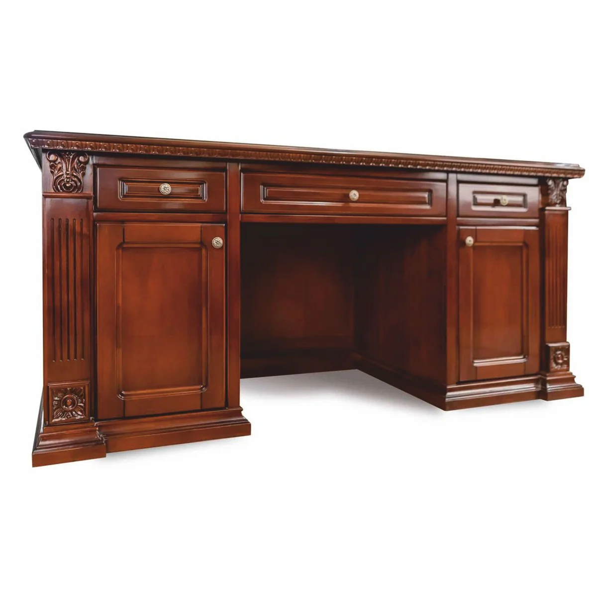 Casa Padrino escritorio barroco de lujo marr¨®n oscuro 150 cm - Muebles de oficina barroco