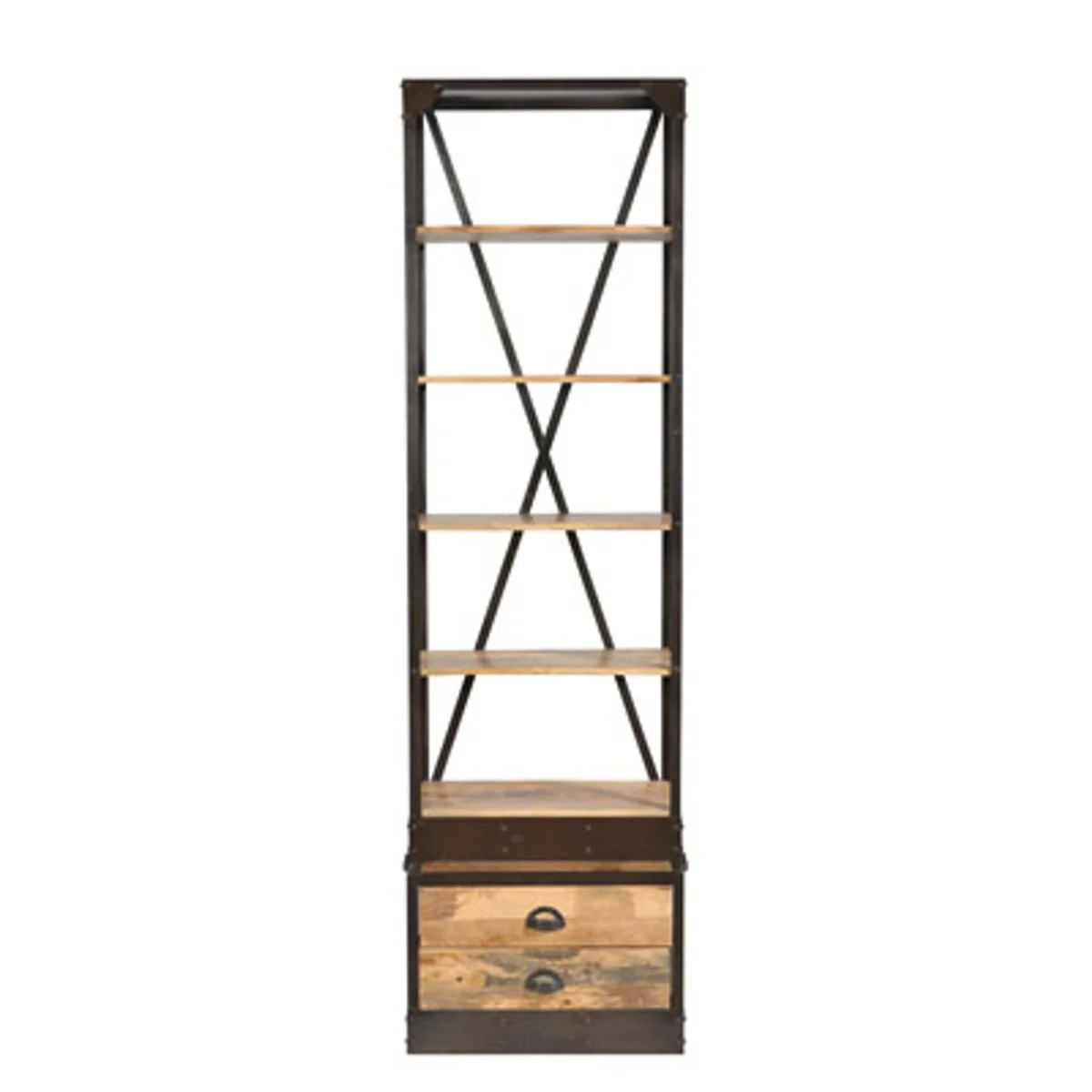 Librer¨ªa Casa Padrino aspecto antiguo natural 60 x 40 x H.210 cm - Armario de estanter¨ªa, librero