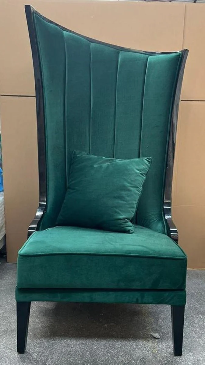 Casa Padrino Sill¨®n Art D¨¦co de Lujo Lado Derecho Verde / Negro - Sill¨®n de Sal¨®n - Sill¨®n de Hotel - Muebles de Sal¨®n - Muebles de Hotel - Muebles Art D¨¦co de Lujo