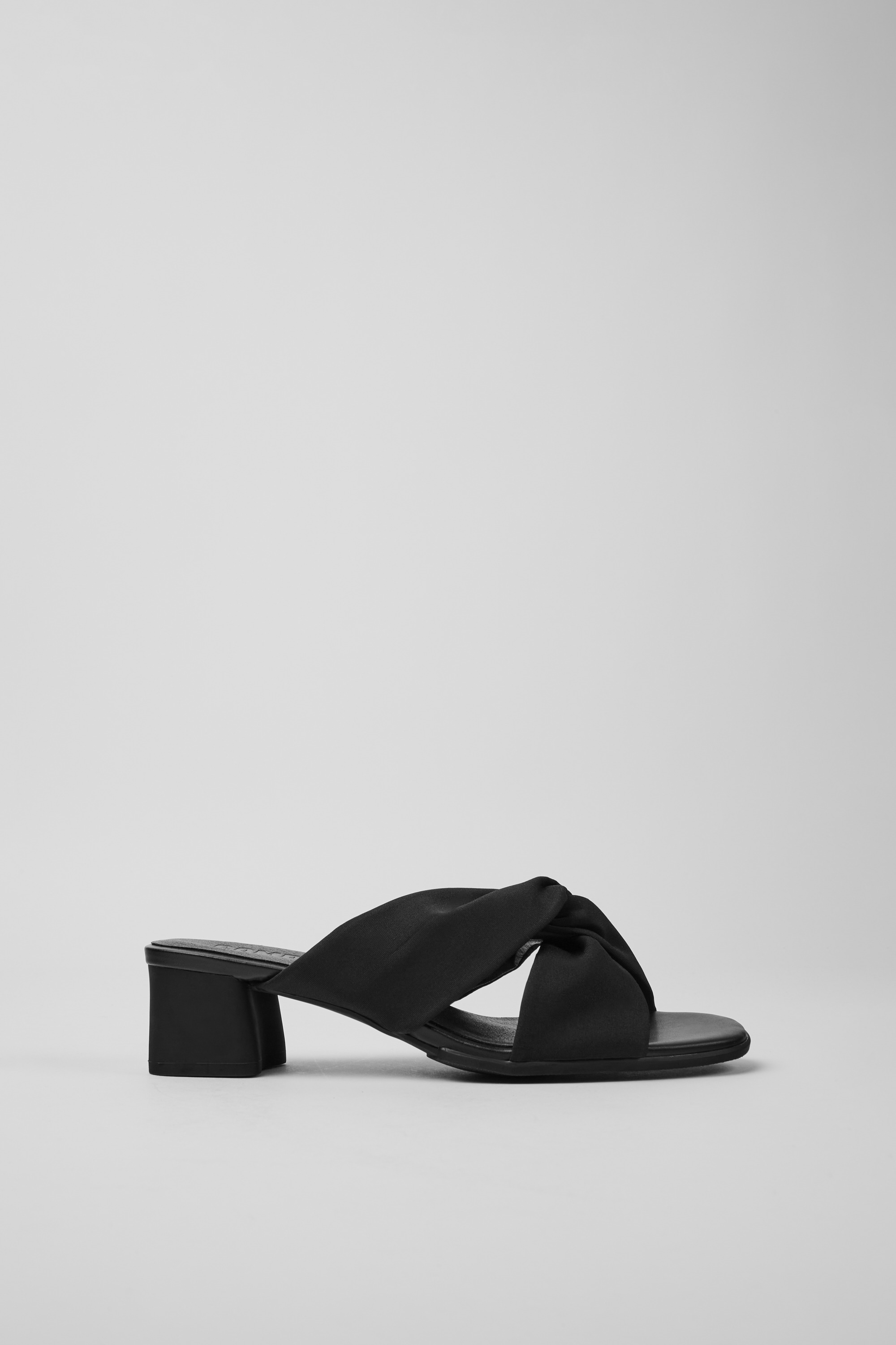 Katie - Black recycled PET sandals for women