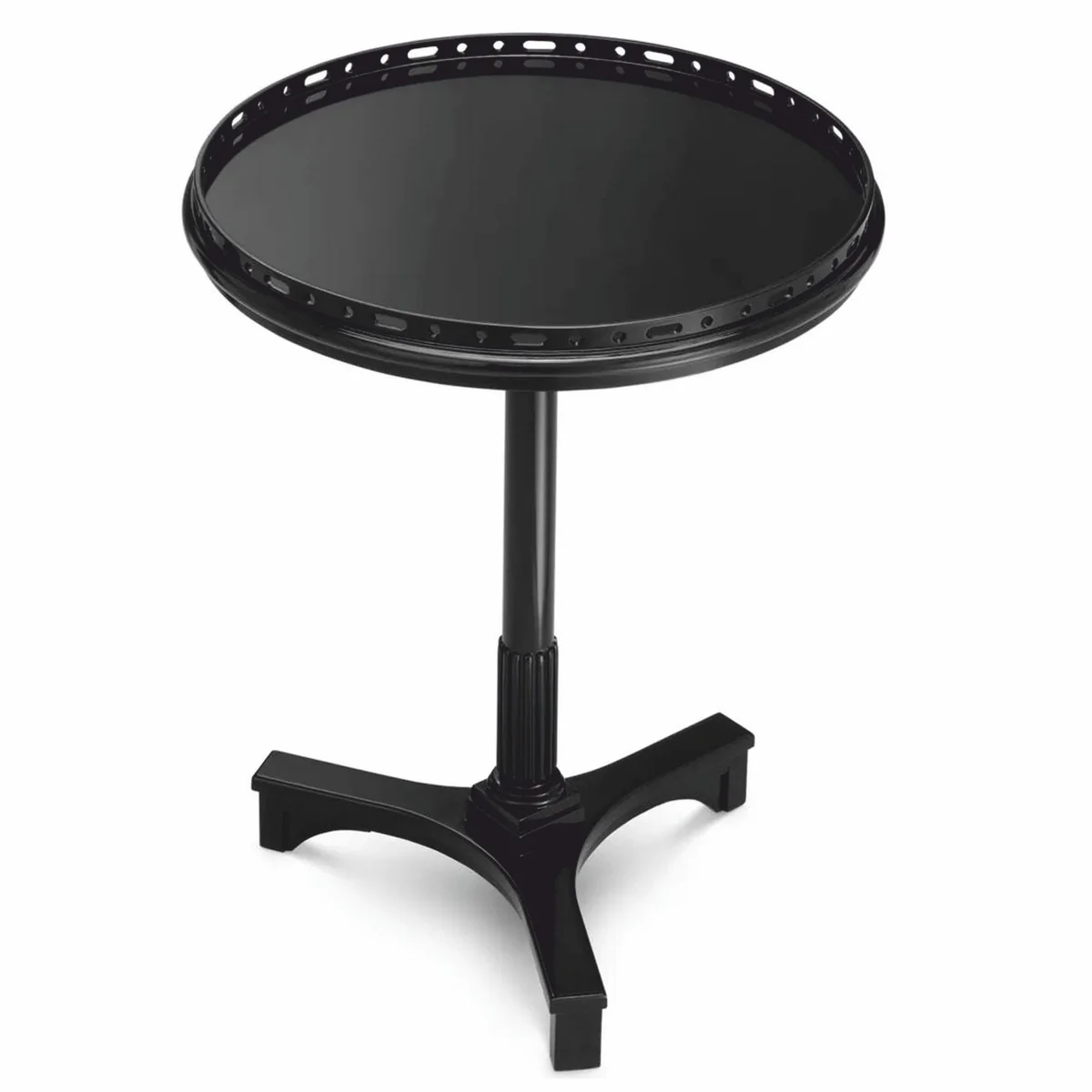 Casa Padrino mesa auxiliar de lujo de caoba negro Al. 74,5 cm - Muebles de hotel