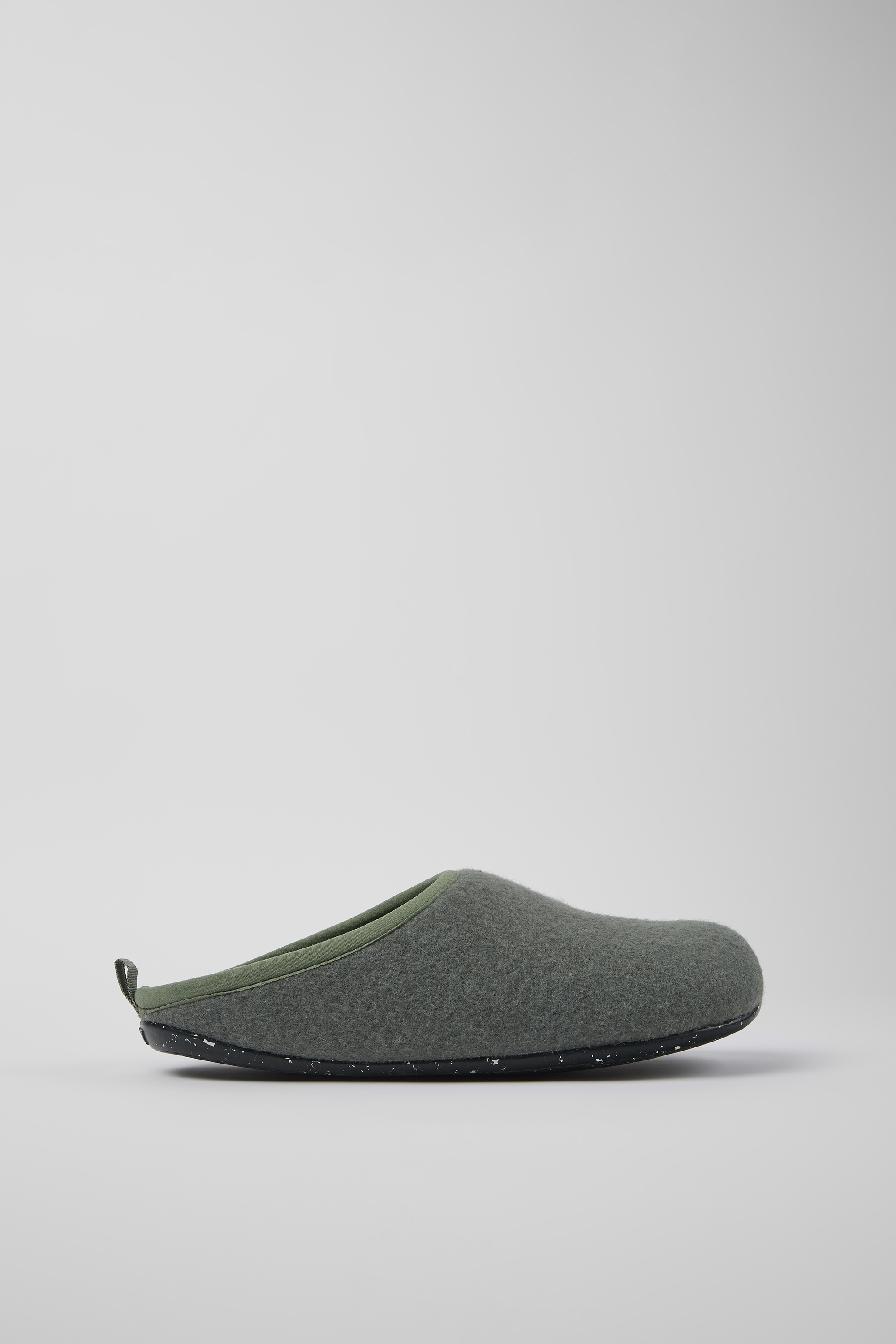 Wabi - Green wool slippers for men